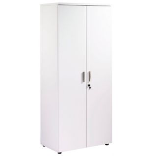 Armoire Haute De Bureau 2 Portes Blanche Ineo