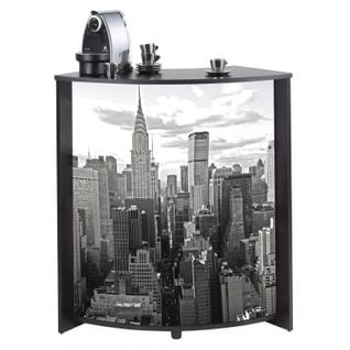 Meuble-comptoir Bar 96 Cm Noir 3 Niches - Coloris: New York 500