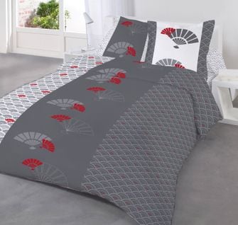 Couette Légère Imprimée Eventail - 1 Personne 140x200 - Spécial Été