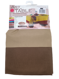 Nappe Rectangulaire 140x250 Chocolat / Taupe - 7525