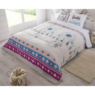 Couette Imprimée Attrape-rêve Multicolore, 220x240cm,  550gr/m² Chaude,  100% Microfibre