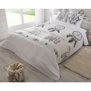 Couette Imprimée Attrape-rêve Black et White, 140x200cm,  550gr/m² Chaude,  100% Microfibre