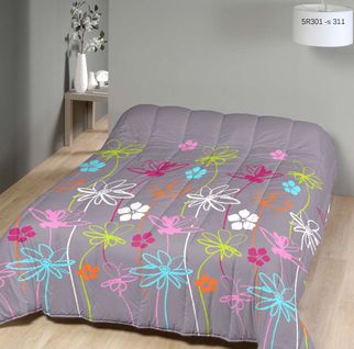 Couette Légère Imprimée Power Flower - 1 Personne 140x200 - Spécial Été