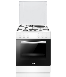 Cuisinière Mixte à 67l 4feux Blanc - Facm1001b