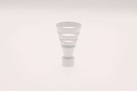 Paire Embouts Calice Pour Barre Ø 20mm - Diam. 20 Mm - Blanc