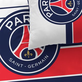 Parure De Lit Imprimée 100% Coton, Psg Logo 140x200+63x63cm