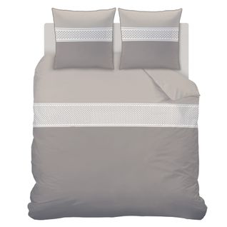 Parure De Lit Imprimée 100% Coton, Esprit Domino 240x220+2x65x65cm