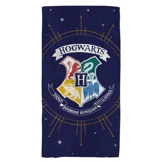 Drap De Plage Imprimé 100% Coton, Harry Potter Poudlard 75x150cm