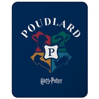 Plaid Polaire Imprimé 100% Polyester, Harry Potter Blason 110x140cm