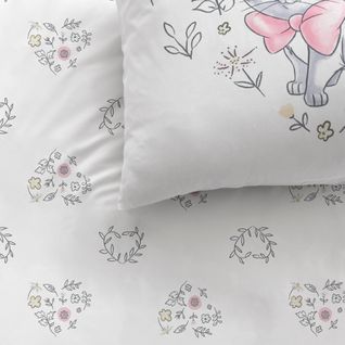 Parure De Lit Imprimée 100% Coton, Disney Home Les Aristochats Champêtre 140x200+63x63cm