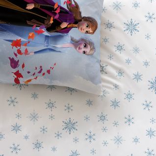 Parure De Lit Imprimée 100% Coton, Disney Home Frozen Trio 140x200+63x63cm