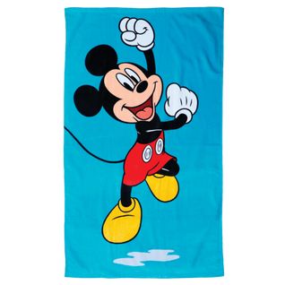 Drap De Plage Imprimé 100% Coton, Mickey Blue 70x120cm