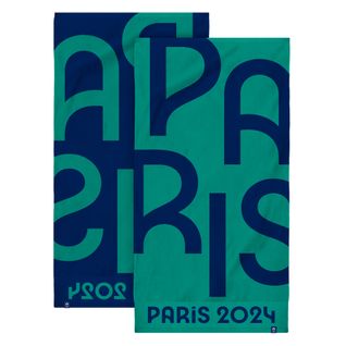 Serviette Jacquard 100% Coton, Paris 2024 Jeux Olympiques Colors 70x133 Cm