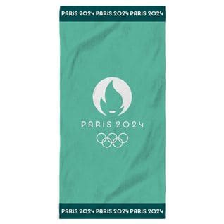 Drap De Plage Imprimé 100% Coton, Paris 2024 Jeux Olympiques Vainqueur 75x150cm