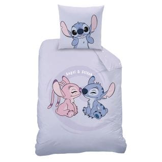 Parure De Lit Imprimée 100% Coton, Disney Home Stitch Happy 140x200+63x63cm