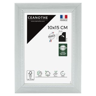 Cadre Photo Perle Gris Clair 10x15 Cm