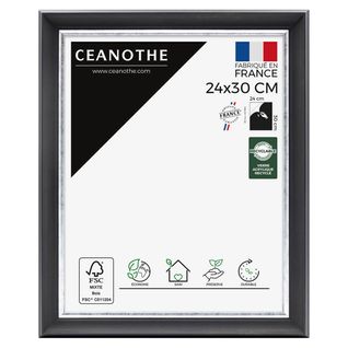 Cadre Photo Pandore Noir Argent 24x30 Cm