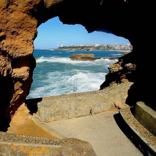 Tableau Sur Toile Phare De Biarritz 30x30 Cm