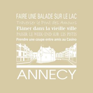 Tableau Sur Toile Annecy Beige 30x30 Cm