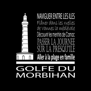 Tableau Sur Toile Golfe Morbihan Noir 30x30 Cm