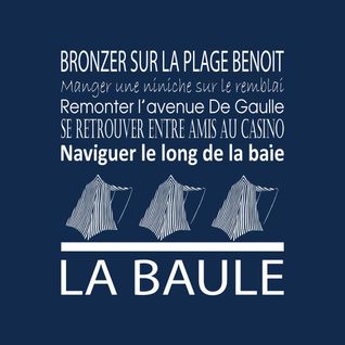 Tableau Sur Toile La Baule Navy 30x30 Cm