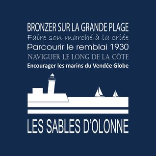 Tableau Sur Toile Les Sables D'olonne Navy 30x30 Cm