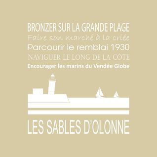 Tableau Sur Toile Les Sables D'olonne Beige 30x30 Cm