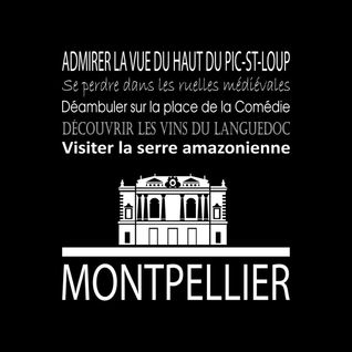 Tableau Sur Toile Montpellier Noir 30x30 Cm