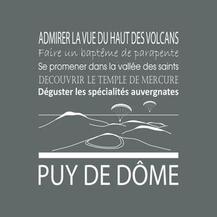 Tableau Sur Toile Puy-de-dôme Gris 30x30 Cm