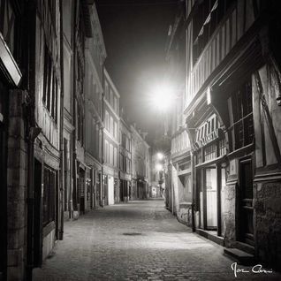 Tableau Sur Toile Rue De Rouen La Nuit 45x45 Cm