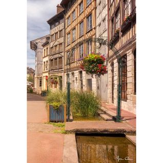 Tableau Sur Toile Rue Eau De Robec Rouen 45x65 Cm