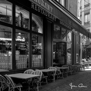 Tableau Sur Toile Bistrot De Lyon 45x45 Cm