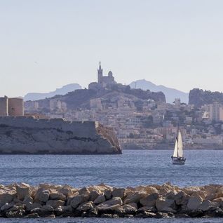 Tableau Sur Toile Marseille De Frioul 45x45 Cm