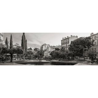 Tableau Sur Toile Fontaine Saint-julien Noir Et Blanc 30x97 Cm