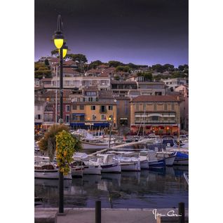 Tableau Sur Verre Cassis Port 30x45 Cm