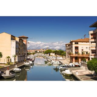 Tableau Sur Toile Port De Fréjus Ensoleillé 30x45 Cm