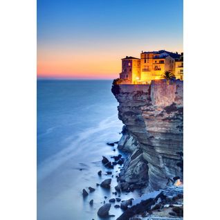 Tableau Sur Toile Bonifacio De Nuit 45x65 Cm