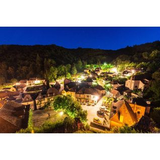 Tableau Sur Toile Saint-cirq-lapopie De Nuit 65x97 Cm