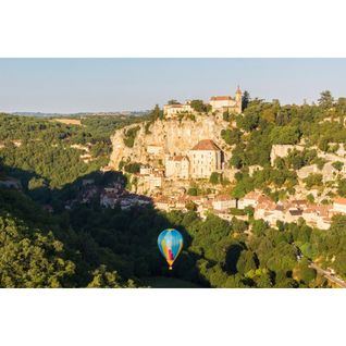 Tableau Sur Toile Montgolfiades Et Village 65x97 Cm