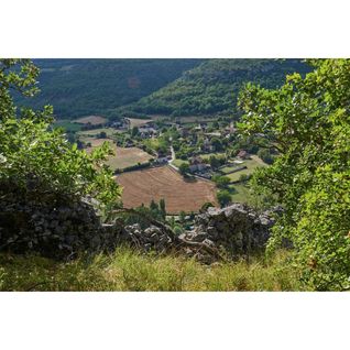 Tableau Sur Verre Synthétique Vue Sur La Vallée Du Célé 65x97 Cm