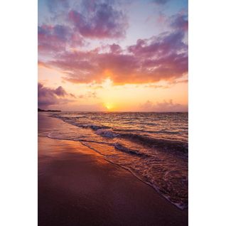 Tableau Sur Verre Golden Sunset 30x45 Cm