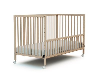 Lit Bébé Cododo En Bois Hêtre Brut 60 X 120 Cm