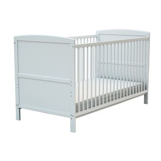 Lit Bébé Évolutif En Bois Avec Matelas En Bois Essentiel Blanc 70x140 Cm