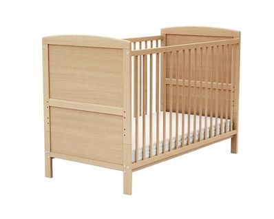 Lit Bébé Évolutif En Bois Essentiel Hêtre Verni 60 X 120 Cm