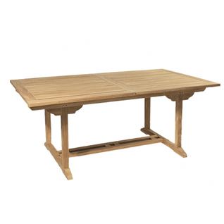 Harris - Table De Jardin 8/10 Personnes, Rectangulaire Extensible 180/240*100 Cm En Bois Teck