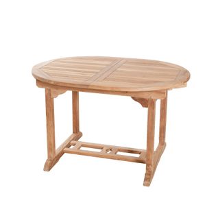 Harris - Table De Jardin 4/6 Personnes - Ovale Extensible 120/180 X 90 Cm En Bois Teck