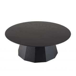 Daly - Table Basse Ronde Noire 90x90cm