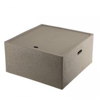 Hans - Table Basse De Jardin Carrée 68x68 Cm Béton