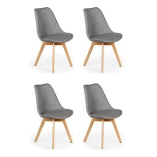 Lot De 4 Chaises Design "wellington" 79cm Gris