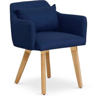 Fauteuil Scandinave "alan" 70cm Bleu